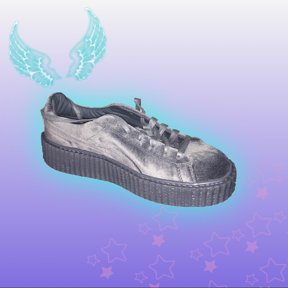 Puma x Fenty Gray Velvet Creeper Size 9